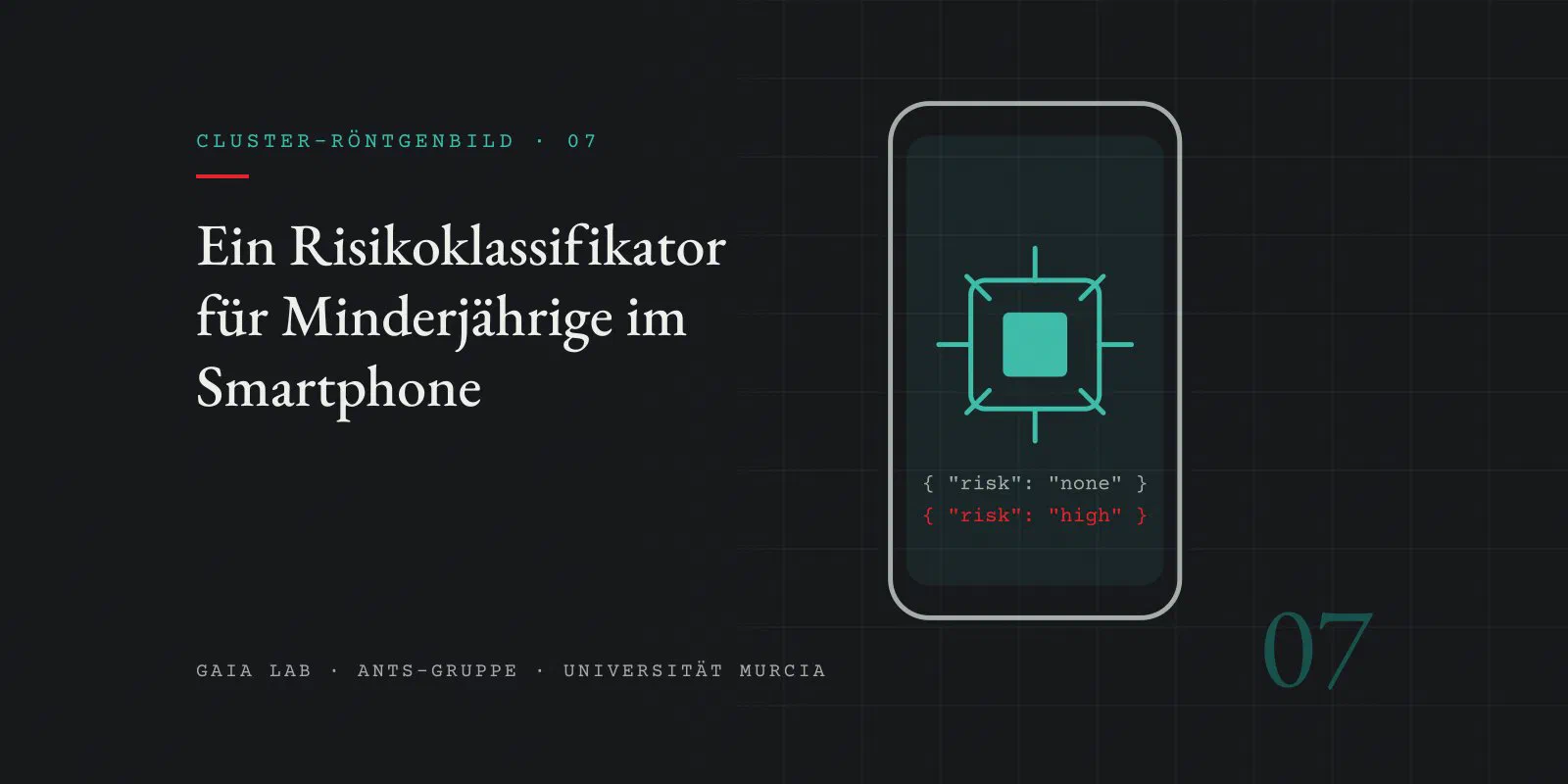 Silhouette eines Telefons mit einem Chip in der Mitte, von dem acht Linien ausgehen, und zwei JSON-Antworten darunter, eine in Grau und eine in Rot